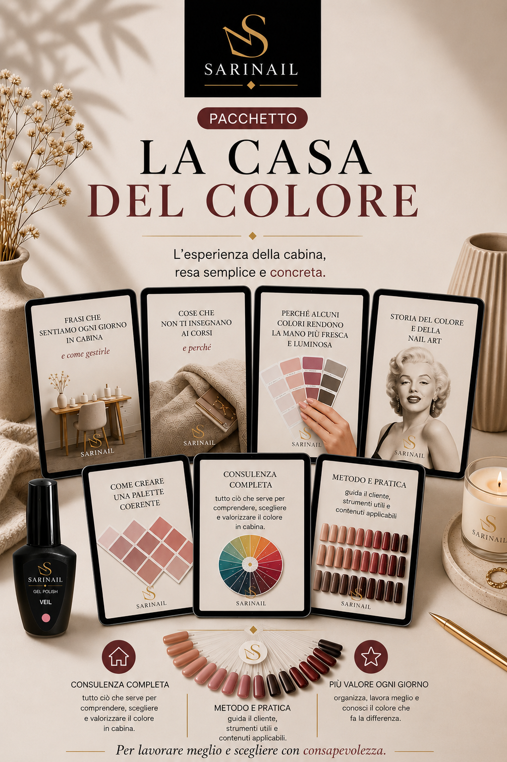 La Casa del Colore: la raccolta completa di tutti i PDF digitali Sarinail. Colore, armocromia, tavolozza e metodo professionale. Tutto in un pacchetto unico. 39,9…
39,90 € EUR